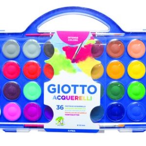 Giotto Acuarelas 30 mm Estuche 36 Colores+ 2 Pinceles