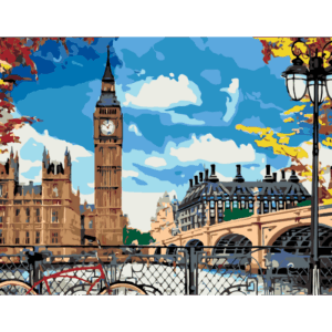 LIENZO PREDISEÑADO BIG BEN 35X45CM ROSA